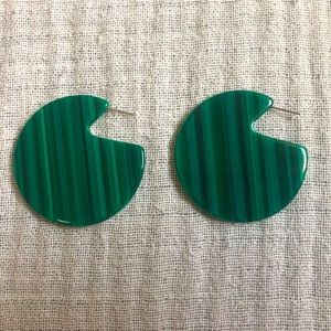 Green Machete earrings/hoops